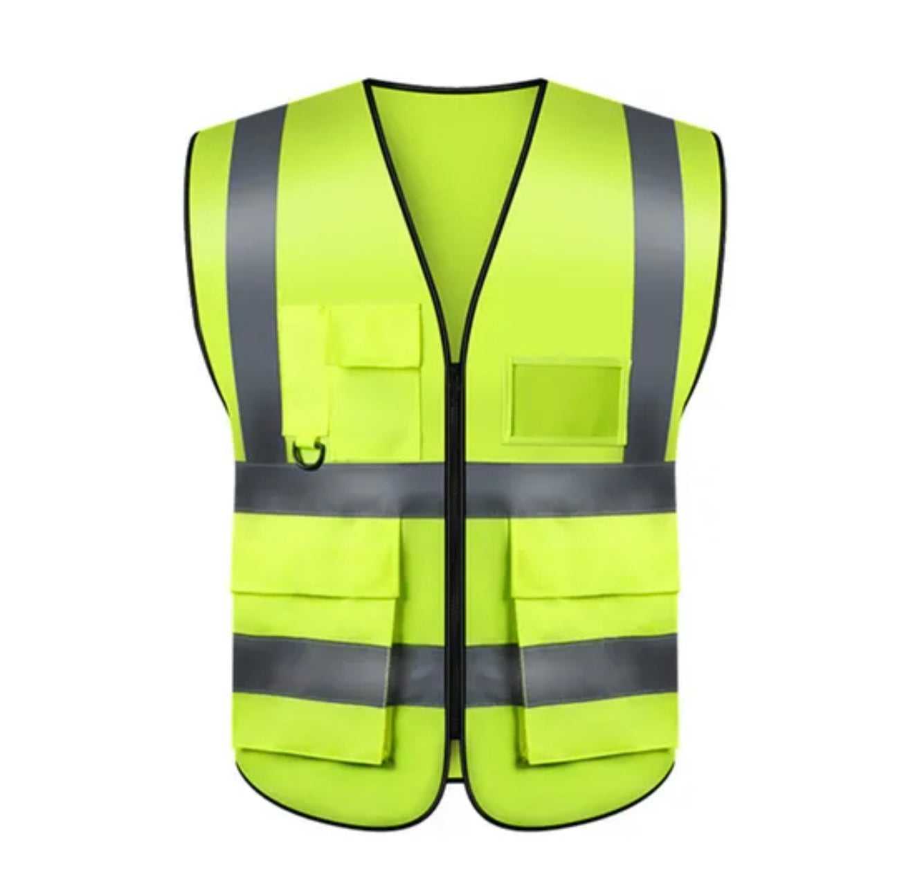 High-Visibility Construction Reflective Vest with Custom Logo Option