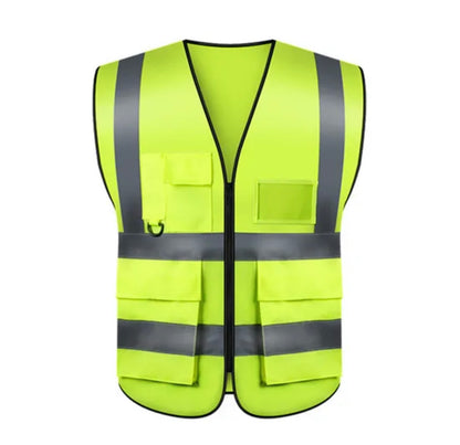 High-Visibility Construction Reflective Vest with Custom Logo Option