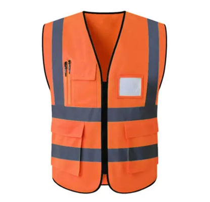 High-Visibility Construction Reflective Vest with Custom Logo Option